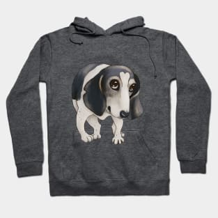 Cute dog with big eyes. Hound puppy. Hoodie